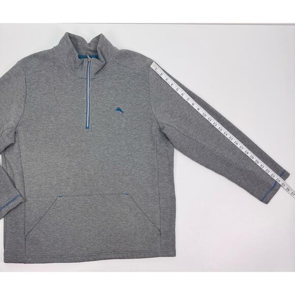 Tommy Bahama Gray Half Zip Pullover Sweatshirt Size XL - Picture 5 of 9